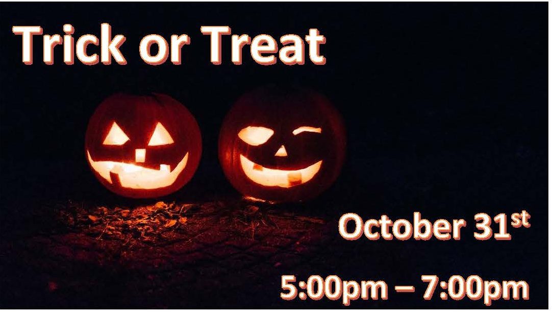 TrickorTreat Hours Set Oct. 31st 5pm 7pm City of Canfield